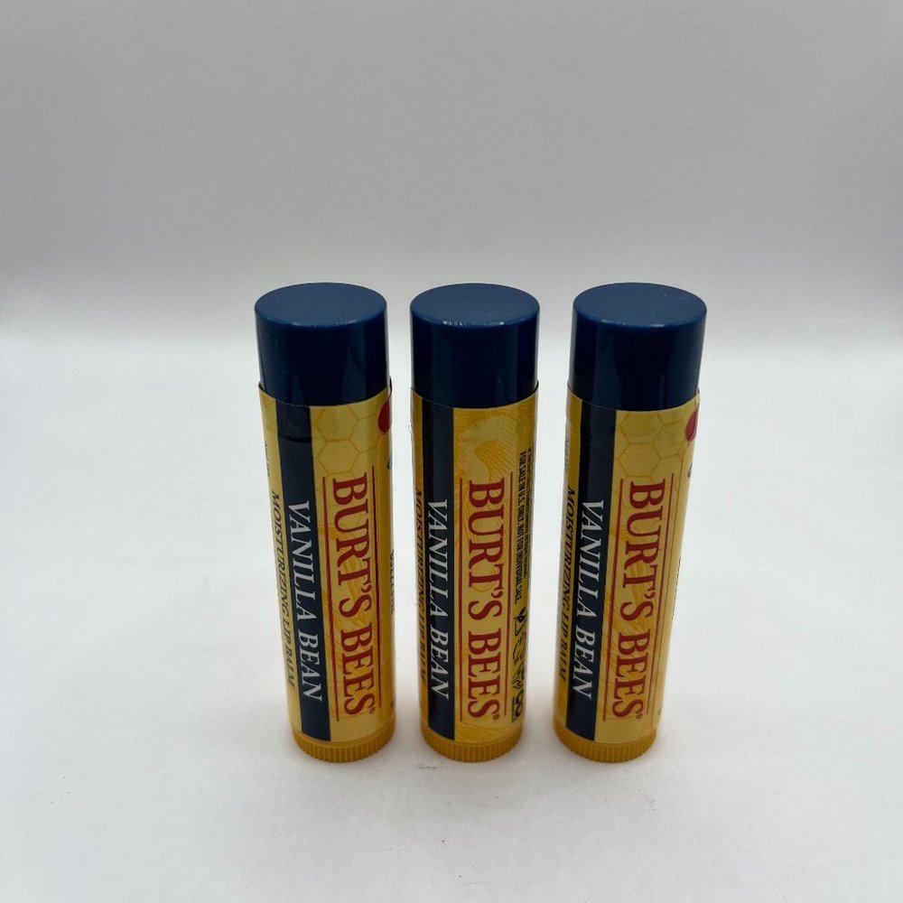 Burt's Bees Vanilla Bean Lip Balm 0.15 oz/4.25 g 3 Pack - New, without box